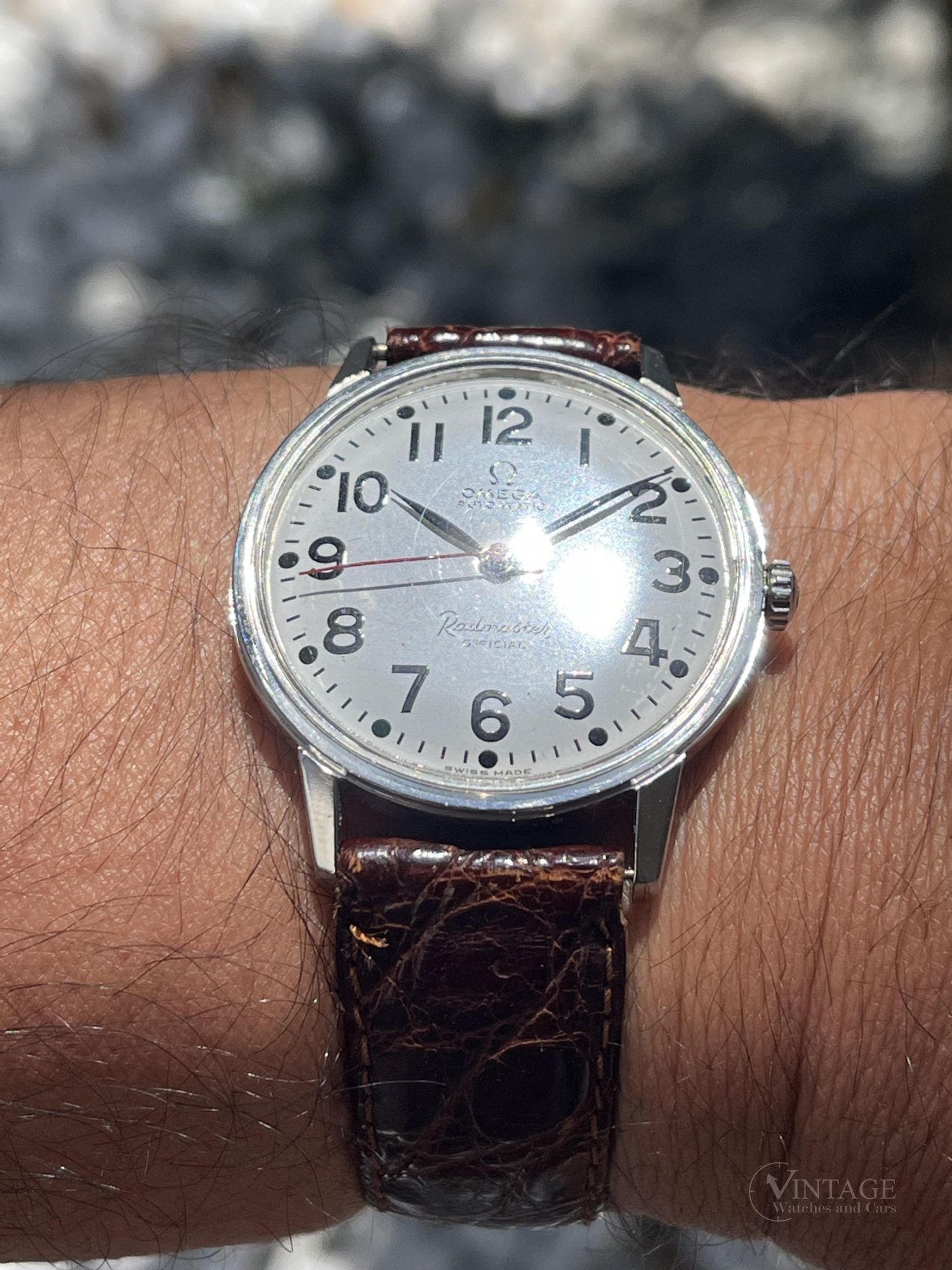 Omega railmaster hotsell white dial